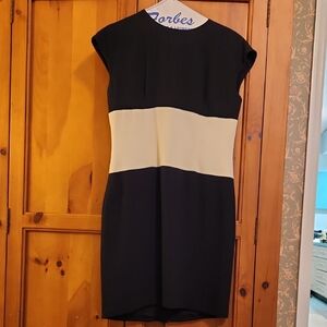 Chic Black and Cream Mini Dress